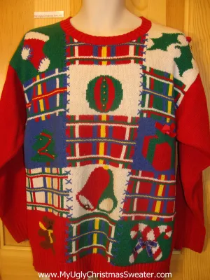 Awesome 80s Bright Cheesy Christmas Jumper Sweater