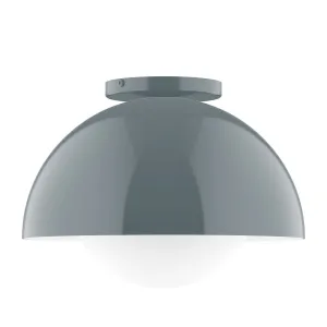 Axis Arcade 12" Flush Mount with Glass Globe in Slate Gray