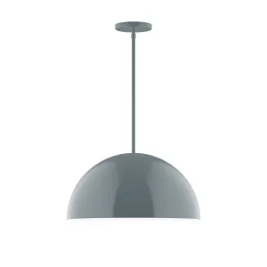 Axis Arcade 18" LED Stem Hung Pendant Light in Slate Gray