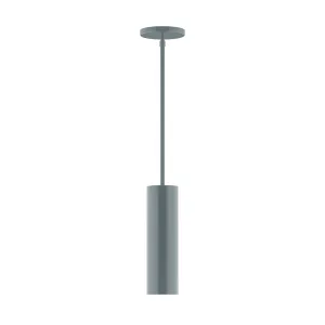 Axis Beam 12" LED Stem Hung Pendant Light in Slate Gray