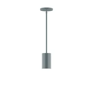 Axis Beam 6" LED Stem Hung Pendant Light in Slate Gray