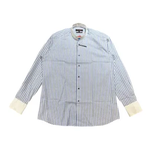 Axxess Blue Gem Stripes Button Up Shirt