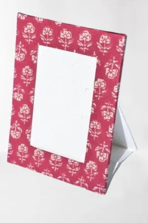 AYA Crafs Paper Made Eco-Friendly Striped Picture Frame || Photo Frame (Red)