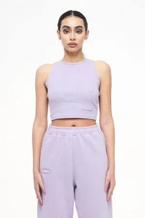 Ayla Crop Top Vintage Washed Purple Paste