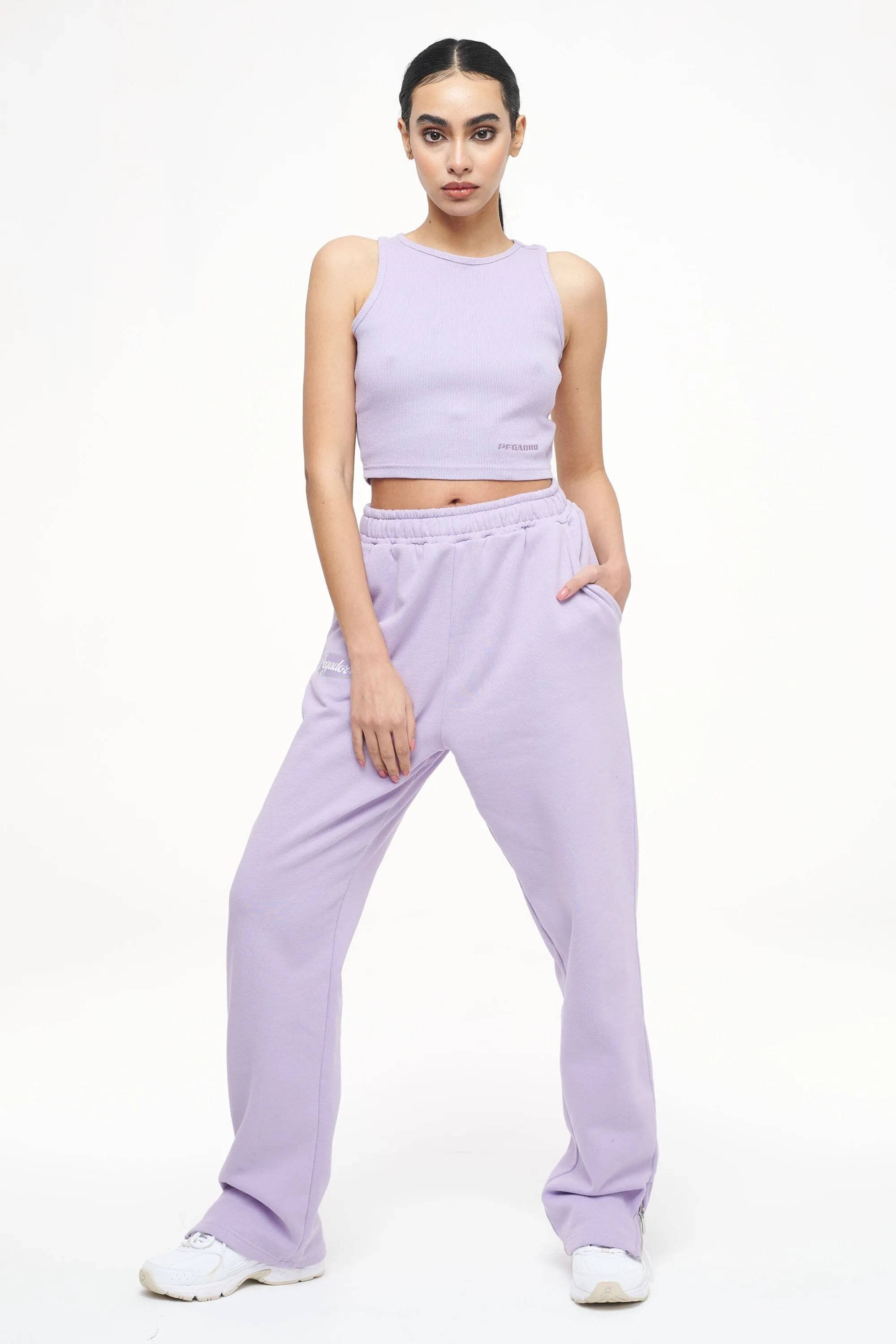 Ayla Crop Top Vintage Washed Purple Paste