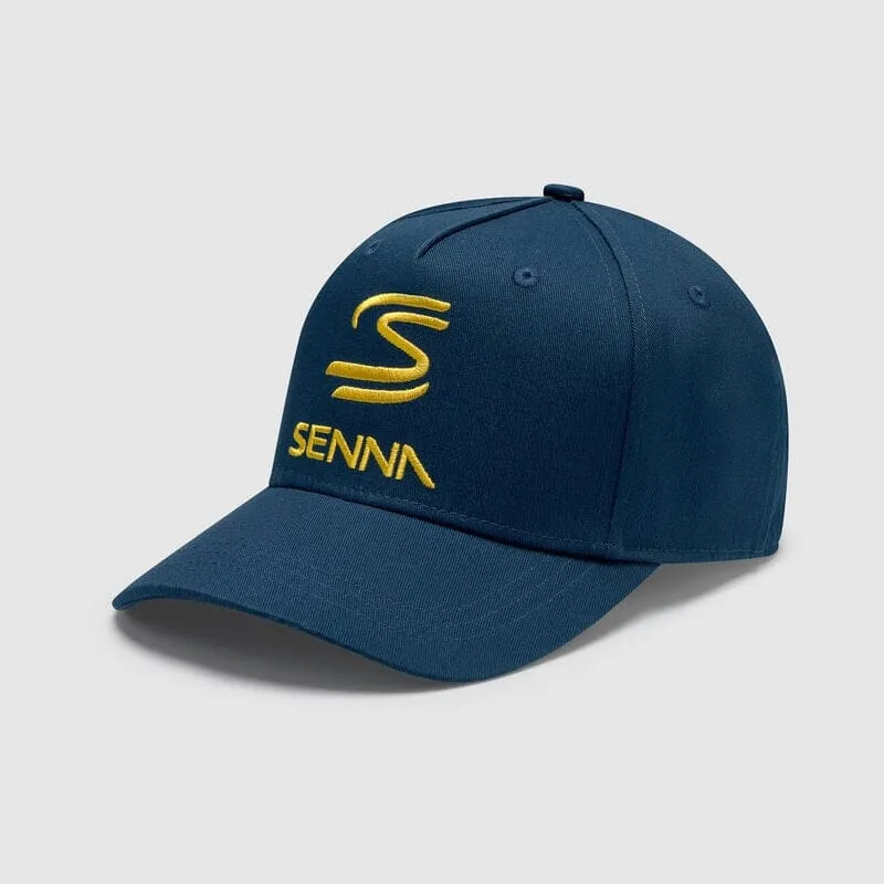 Ayrton Senna Logo Hat - White/Blue