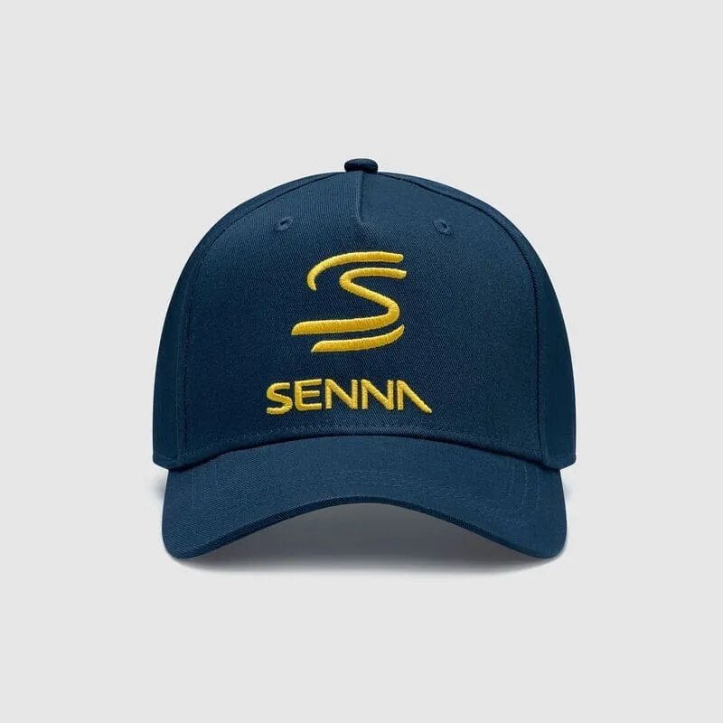 Ayrton Senna Logo Hat - White/Blue