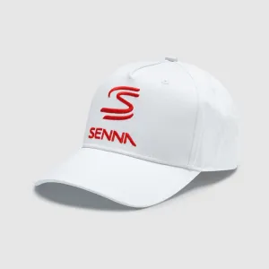 Ayrton Senna Logo Hat - White/Blue