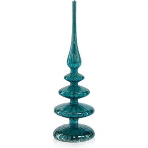 Azenor Blue LED Tabletop Finials, Set of 2