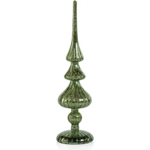 Azenor Green LED Tabletop Finials, Set of 2