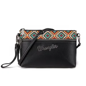 Aztec Embroidered Crossbody - Black