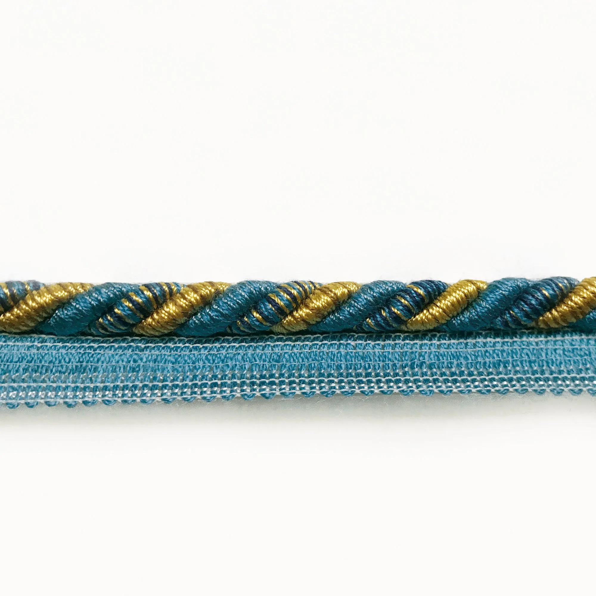 Azure and Yellow High Quality Decorative Lip Cord Trim by the yard