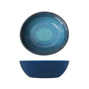 Azure Blue Atlantis Melamine Oval Bowl 15 x 13.5 x 5cm - Pack 12