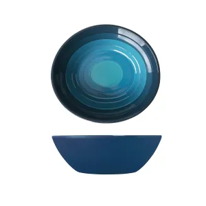 Azure Blue Atlantis Melamine Oval Bowl 23 x 20.5 x 7.5cm - Pack 6