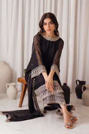 Azure Ensembles Luxury Chiffon Formals – Midnight Elegance