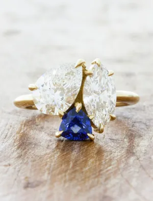 Azure - Lab Grown Diamond & Sapphire Cluster Ring