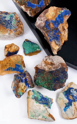 Azurite and Malachite Rough Specimens