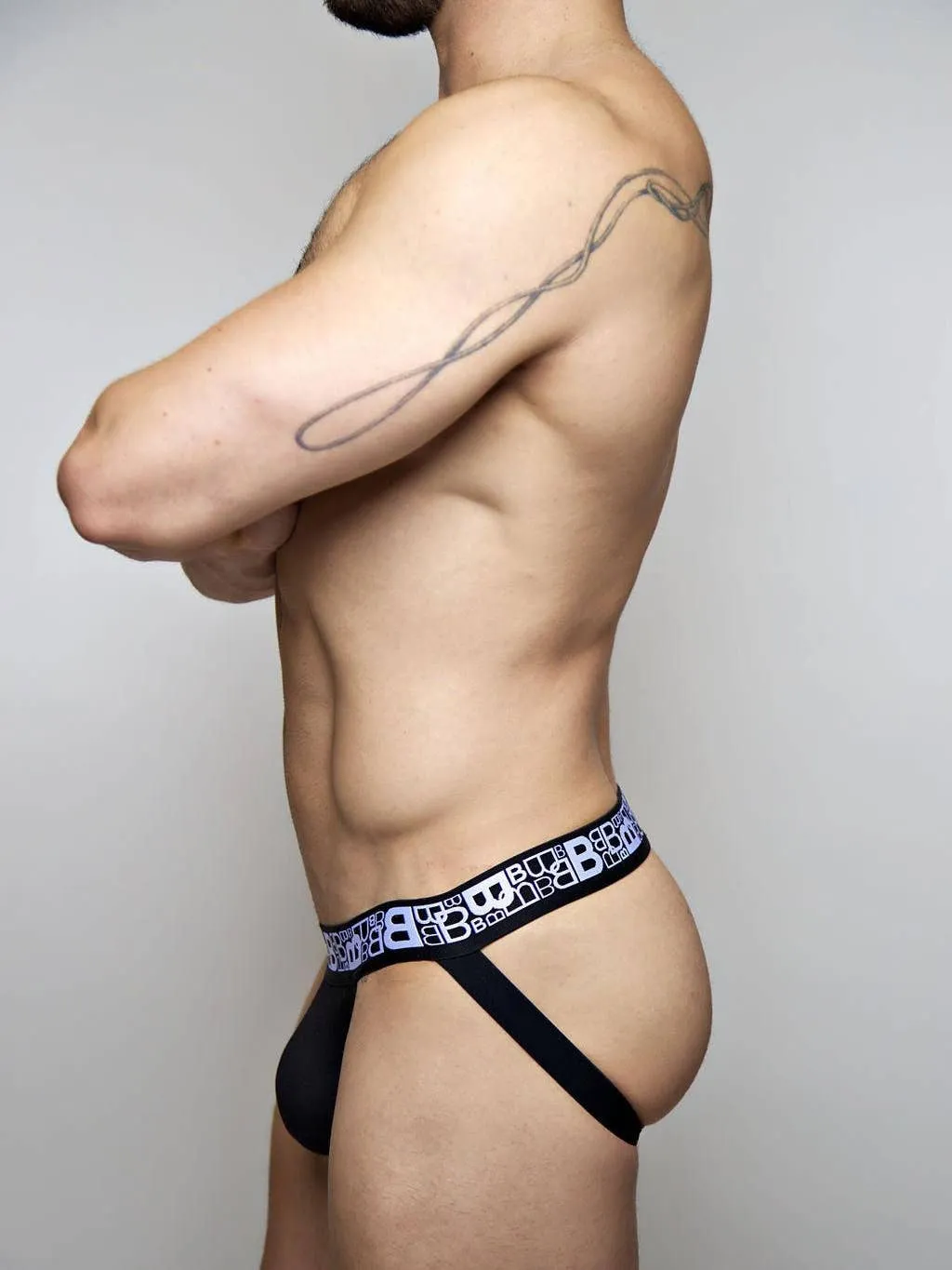 B Logo Jockstrap Black