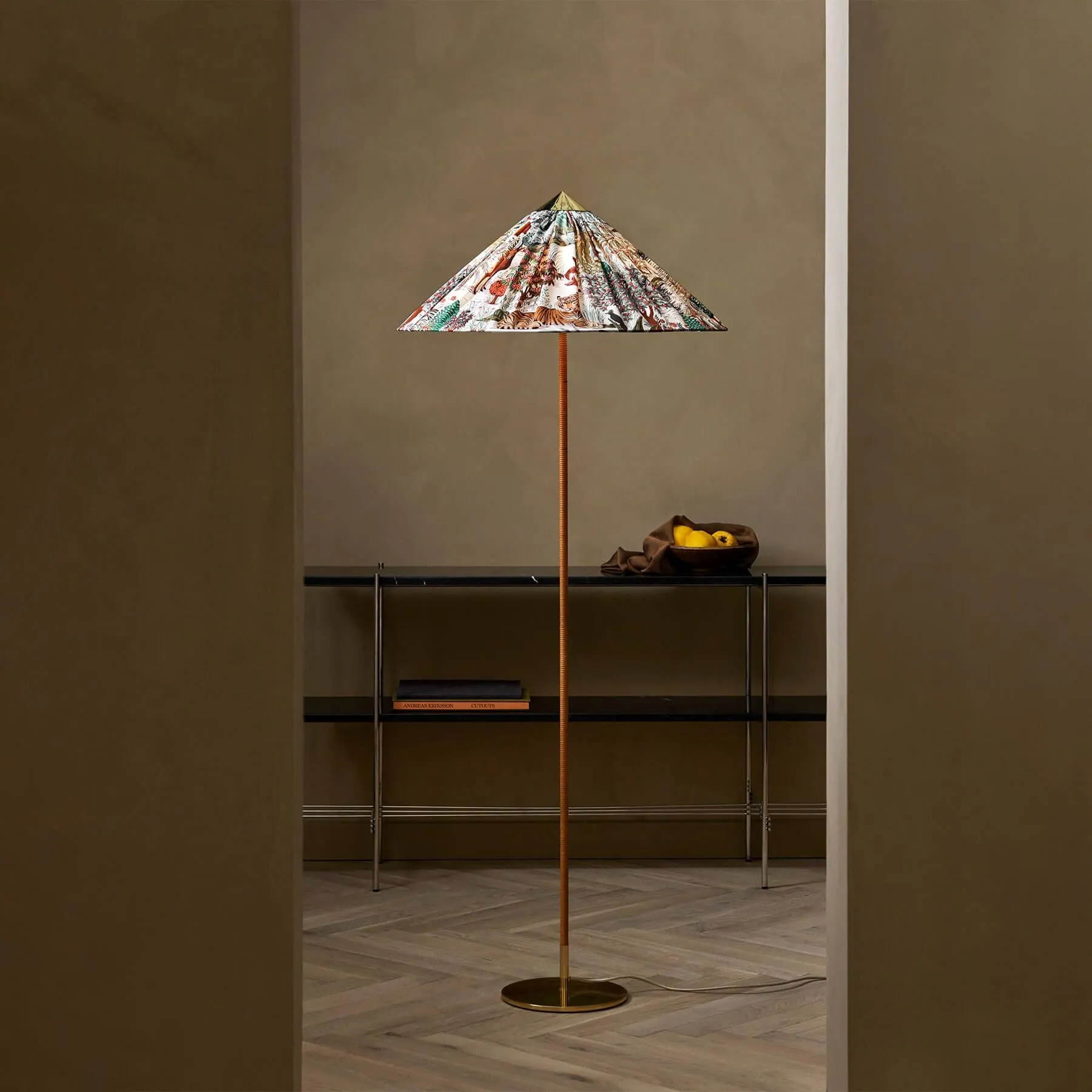 B-Stock GUBI 9602 Floor Lamp with Pierre Frey Shade - Limited Edition