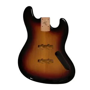 B Stock Jazz Bass Compatible Guitar Body - 3 Colour Sunburst