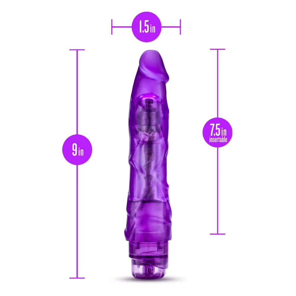 B Yours By Blush® | Vibe #1 Realistic Purple 9-Inch Long Vibrating Dildo