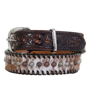 B1084 - Roan Hair Studded and Whip Stitched Belt