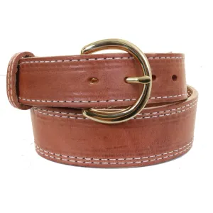 B127 - Harness Leather Stitched Belt