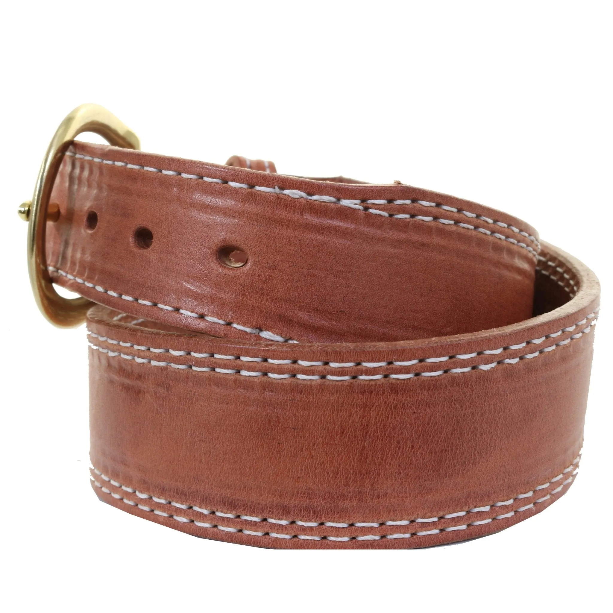 B127 - Harness Leather Stitched Belt