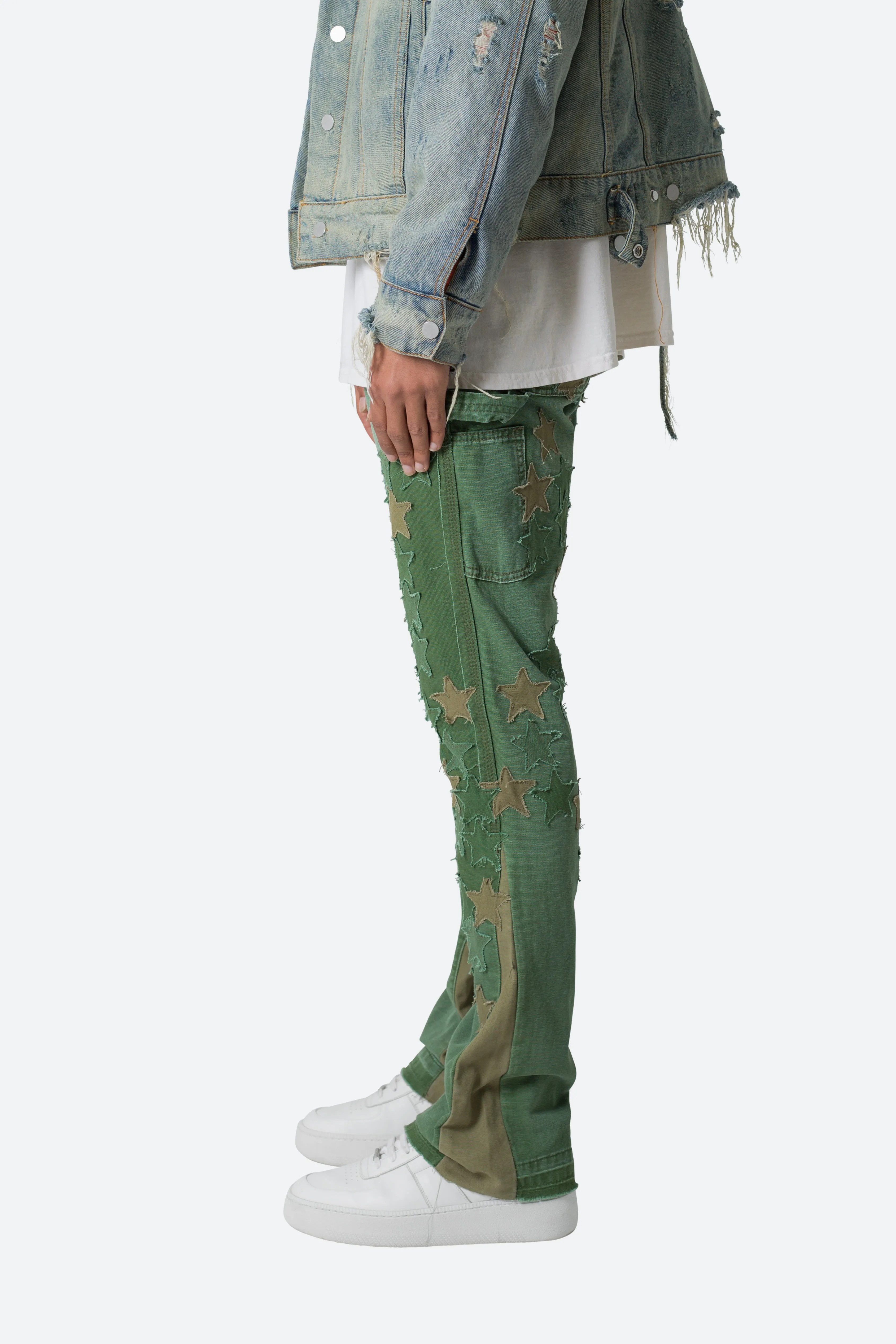 B451 Star Flare Denim - Olive