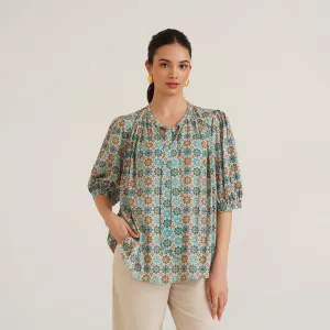 B77 Organic Bamboo Printed Women's Top