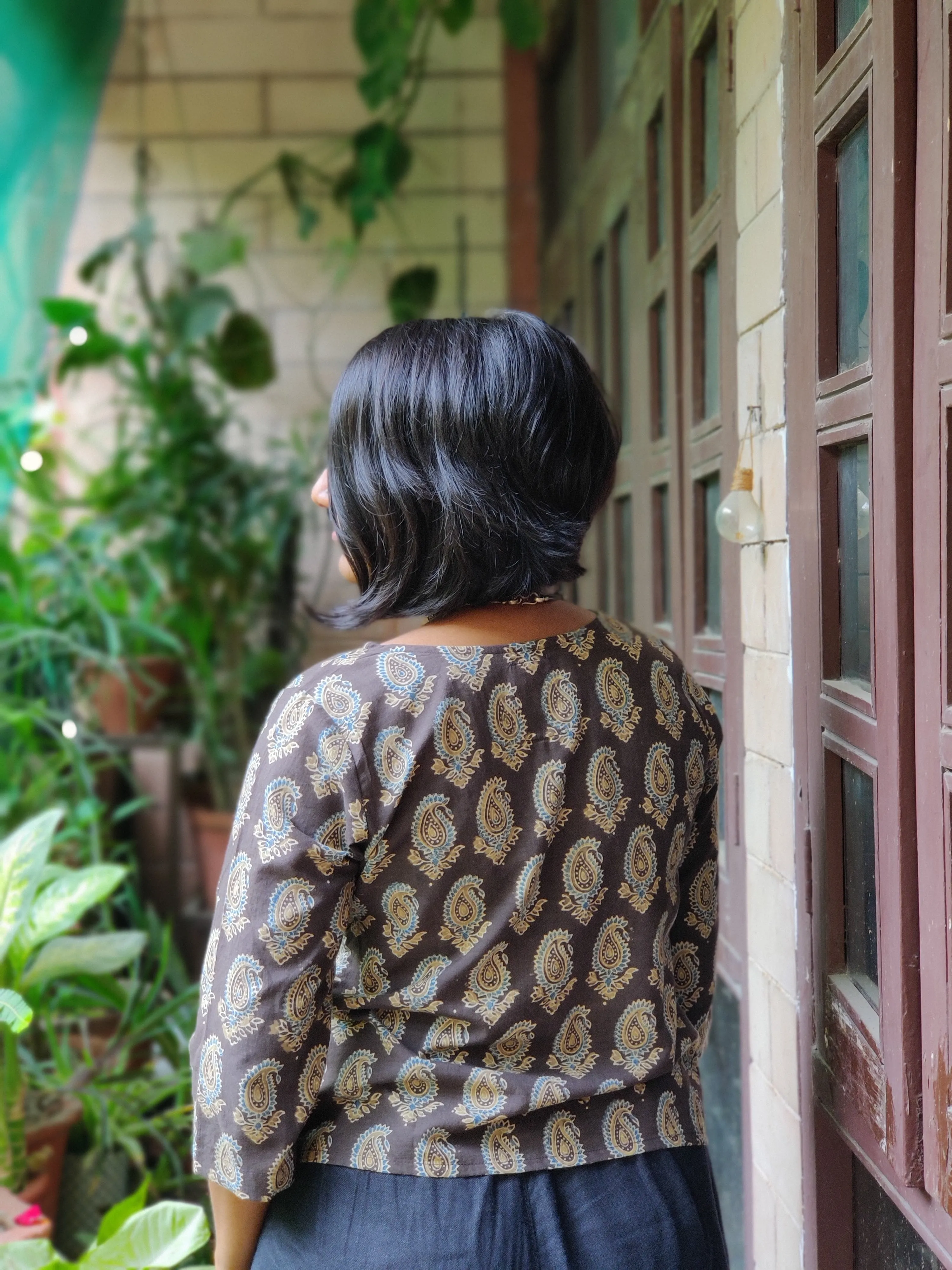 Baaju Printed Top with Sleeves