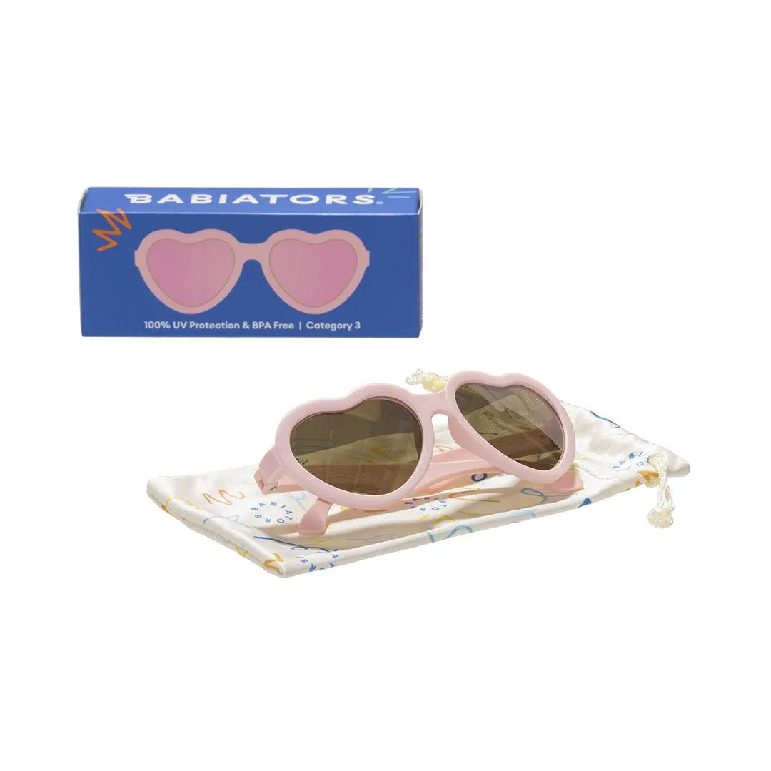 Babiators Original Mirrored Heart Sunglasses - Ballerina Pink