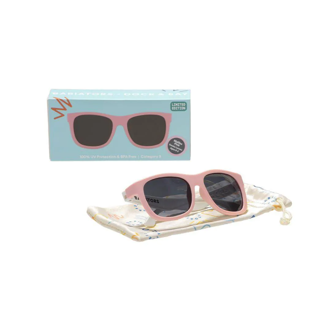 Babiators X Dock & Bay Original Navigator Sunglasses - Malibu Pink Stripe