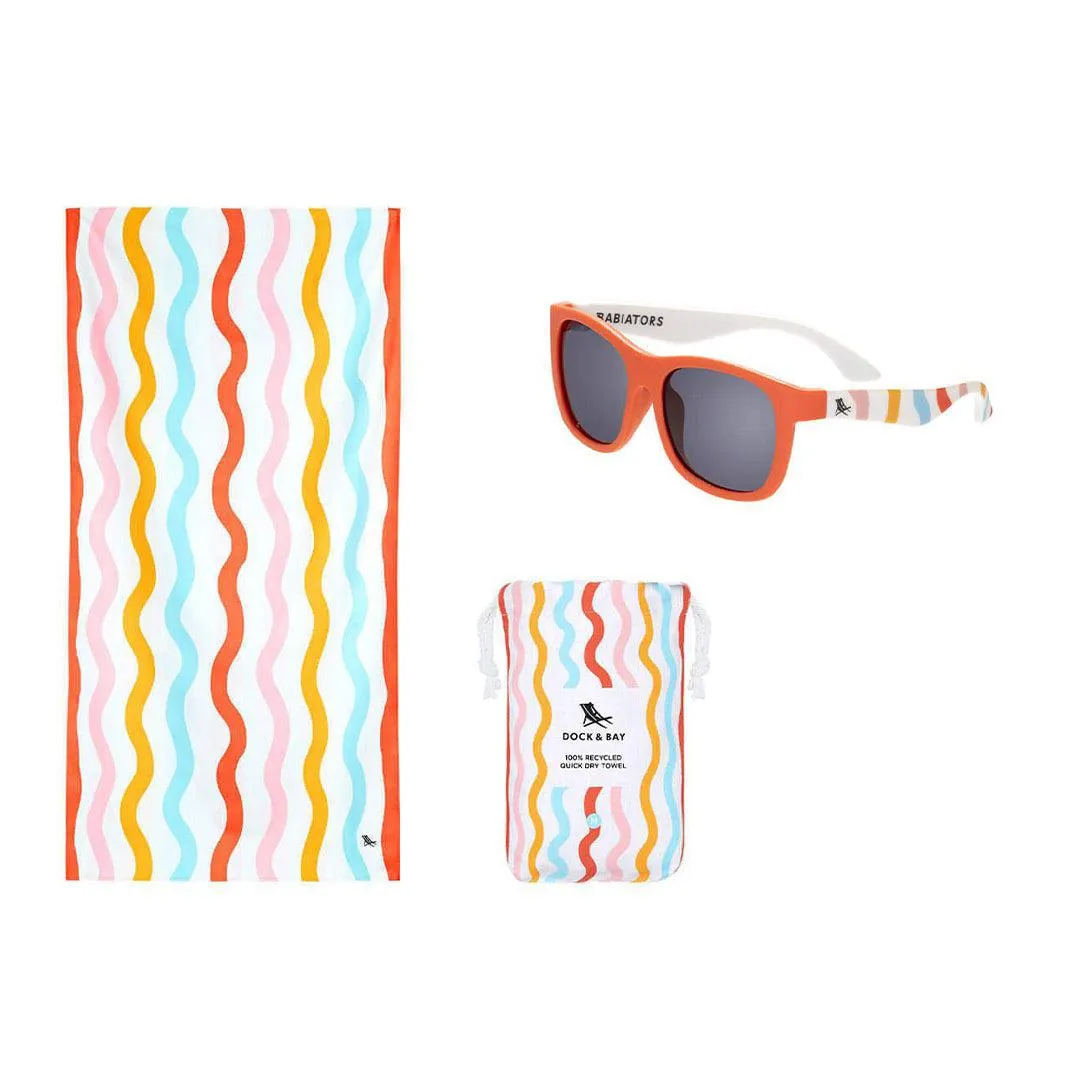 Babiators X Dock & Bay Original Navigator Sunglasses - Squiggle Face