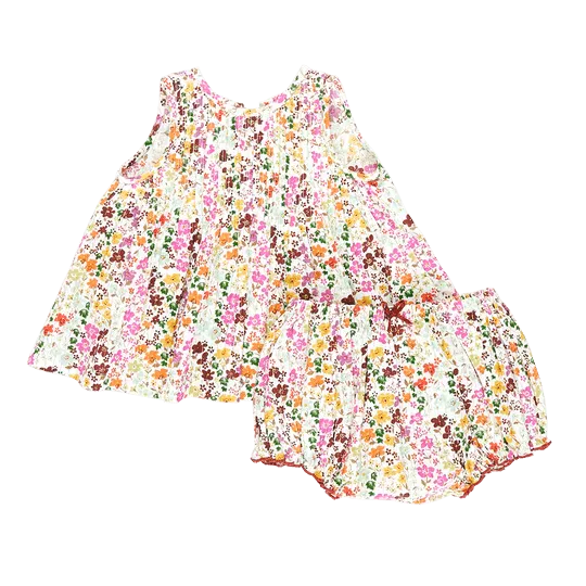 Baby 2 piece Set | Jaipur - Multi Ditsy Floral | Pink Chicken