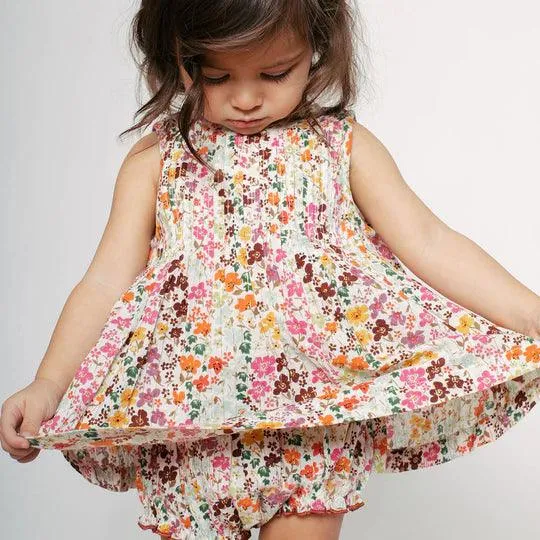 Baby 2 piece Set | Jaipur - Multi Ditsy Floral | Pink Chicken