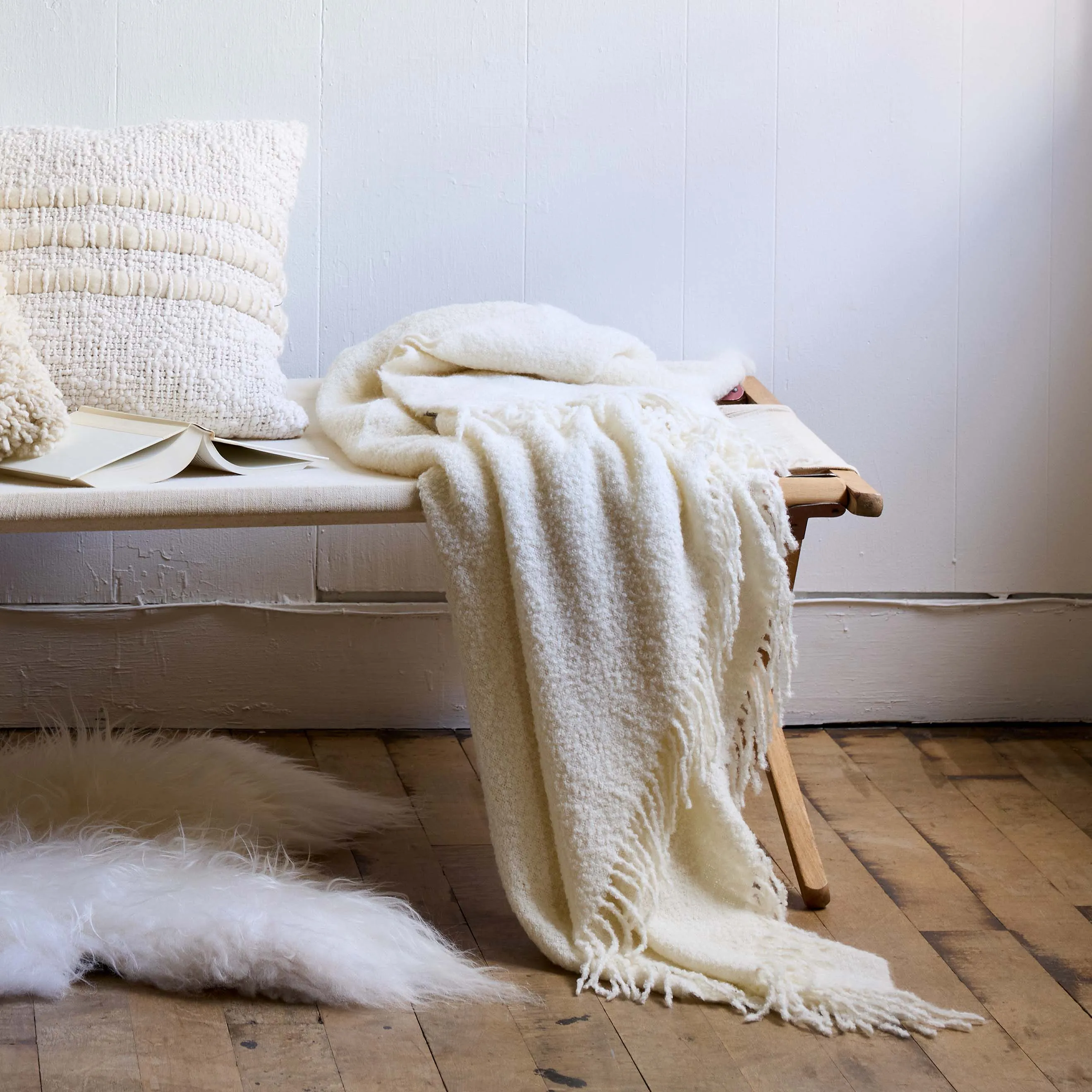 Baby Alpaca Boucle Throw