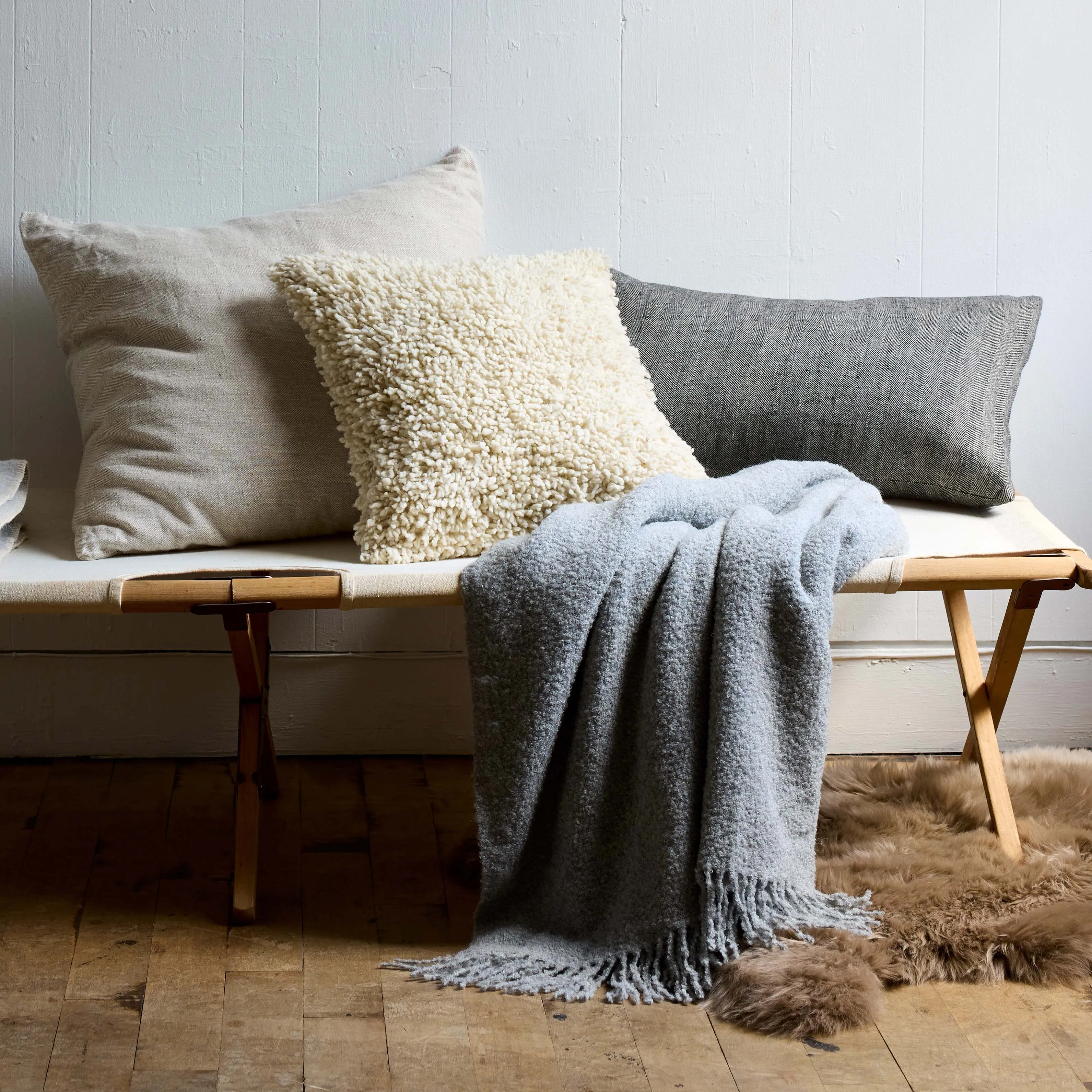 Baby Alpaca Boucle Throw