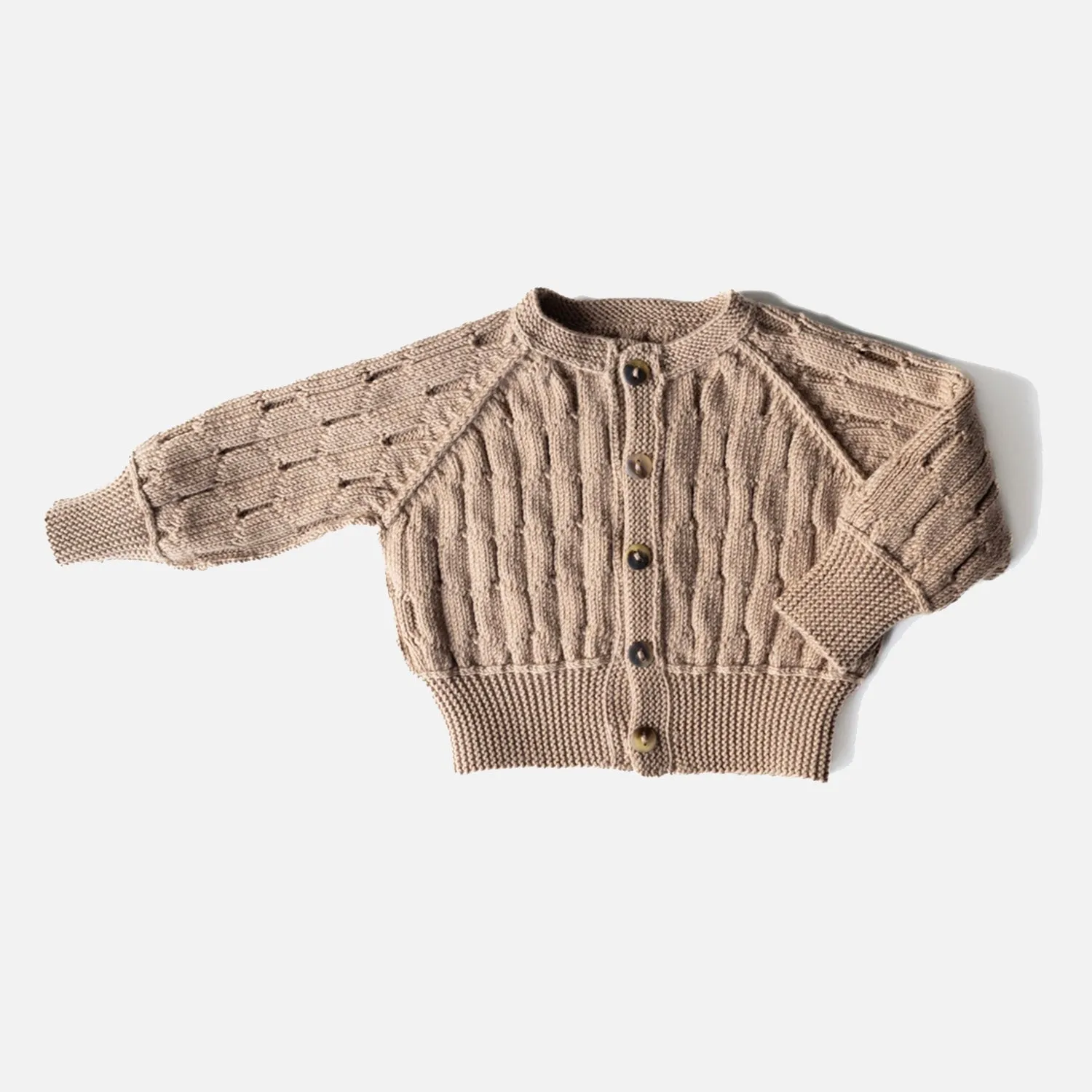 Baby & Kids Merino Wool Flo Cardigan - Camel