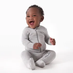 Baby & Toddler Glacier Gray Buttery Soft Viscose Made from Eucalyptus Snug Fit Footed Pajamas