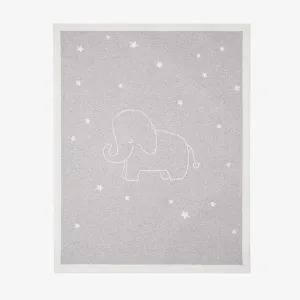 Baby Blanket | Elephant Embroidery- Grey | Elegant Baby