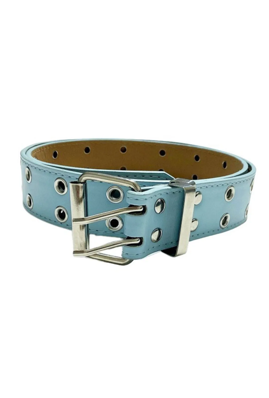 Baby Blue Double Grommet Belt