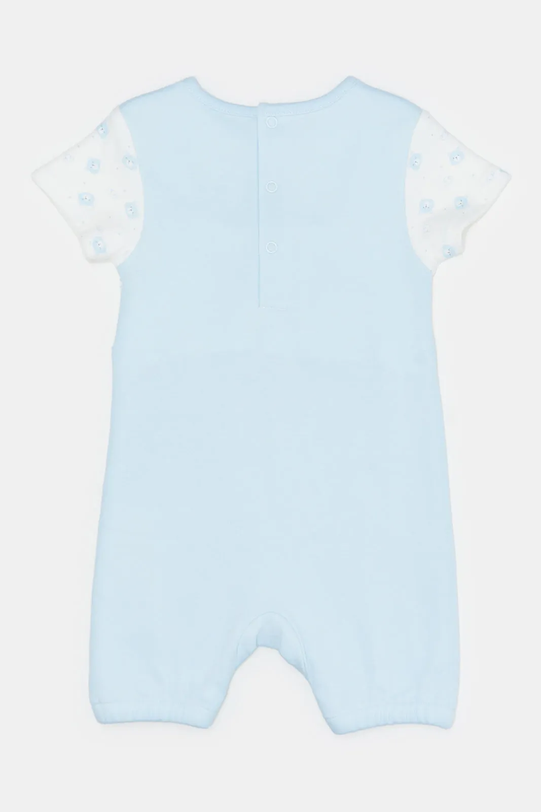 Baby Blue Print T-Shirt And Dungaree Set (2 Piece)