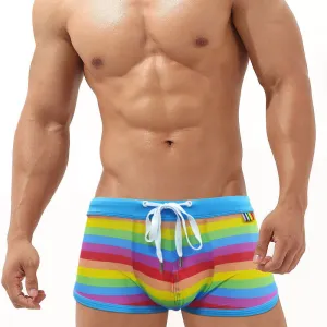 Baby Blue Rainbow Swim Trunks