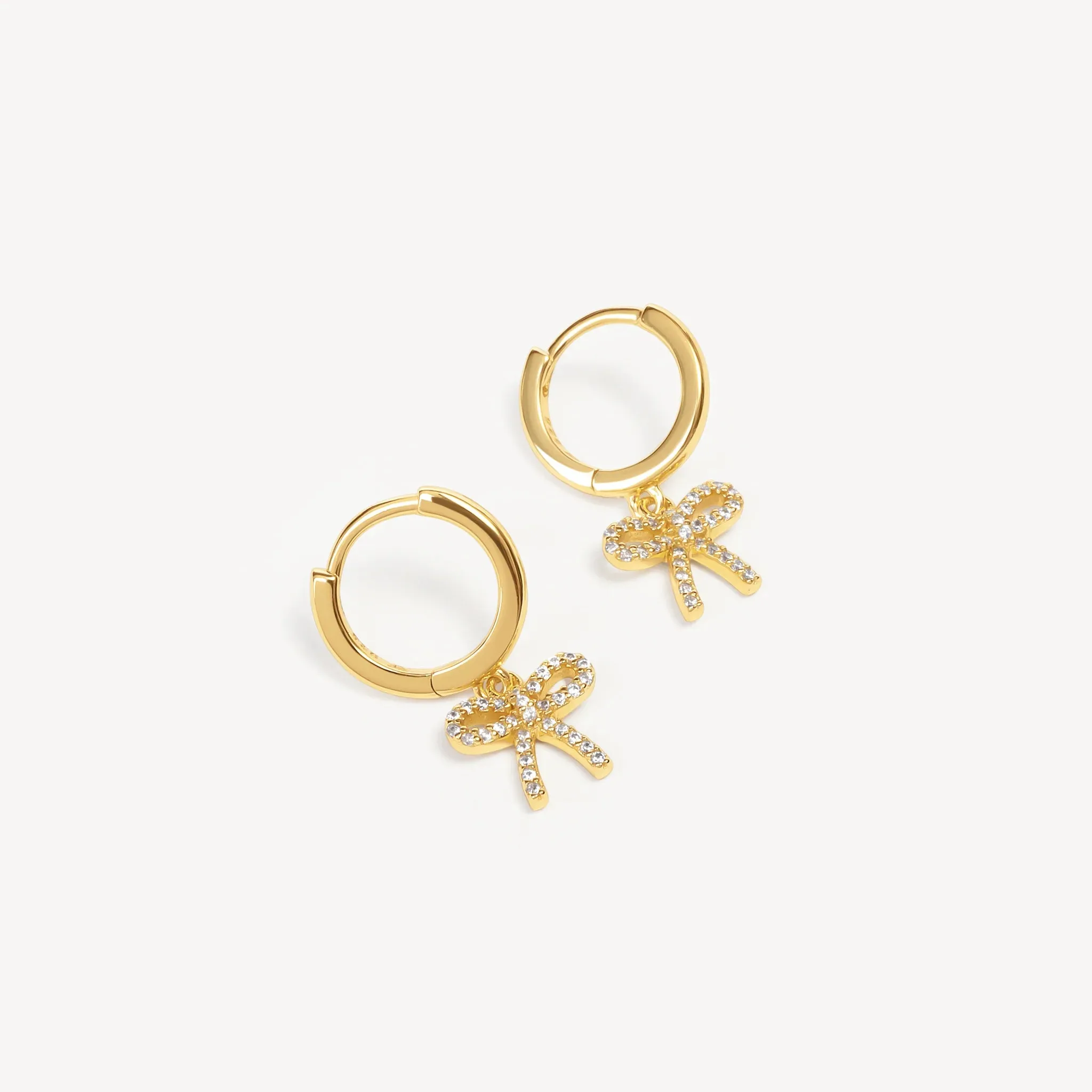 Baby Bow Hoop Earrings