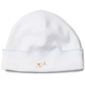 Baby boys embroidered hat - Sheep blue