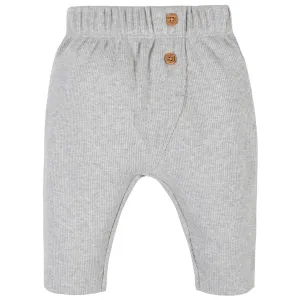 Baby Boys Gray Heather Ribbed Pants