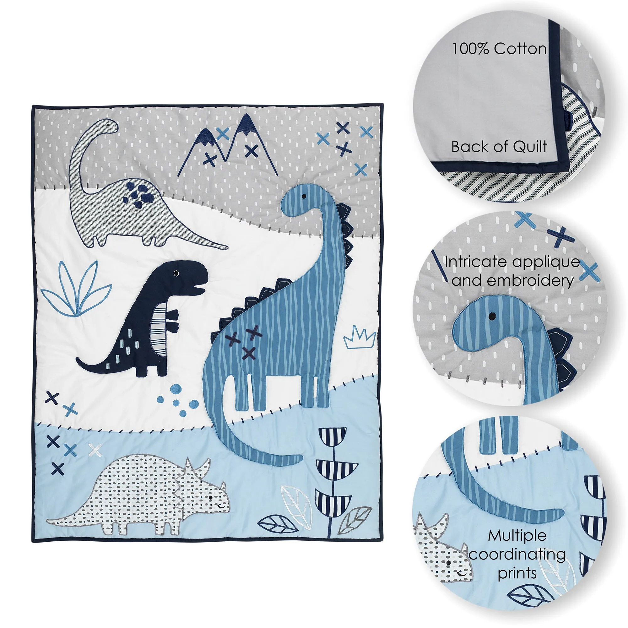 Baby Dino 6-Piece Crib Bedding Set