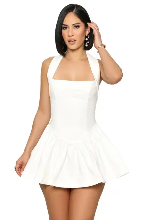 Baby Doll Skater Dress (White)