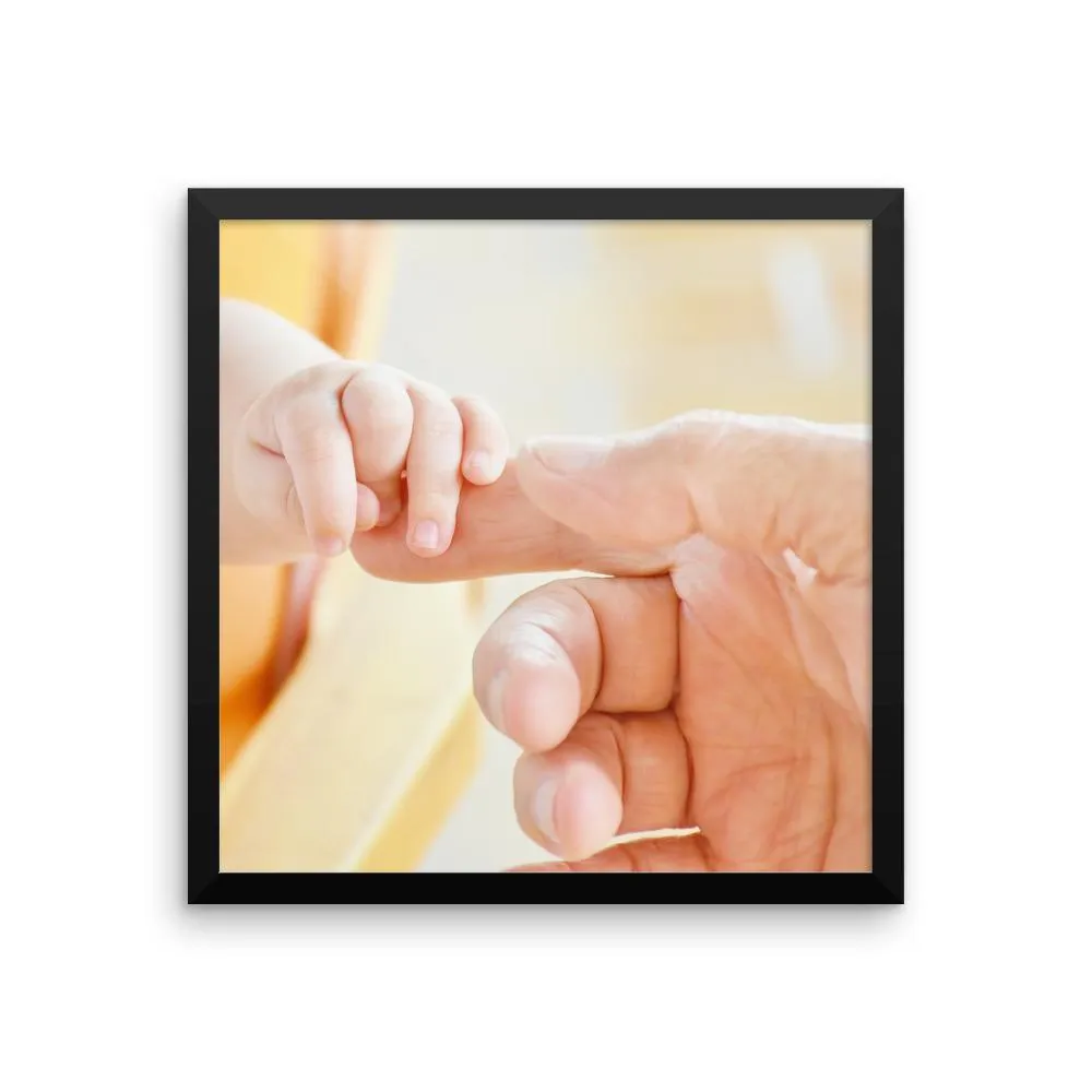 Baby Finger Holding Framed Photo Poster Wall Art Decoration Decor For Bedroom Living Room